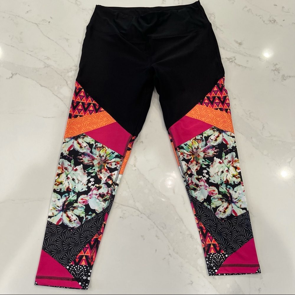 🎉HP✨ NWOT RBX Active black & patterned leggings - Picture 1 of 15